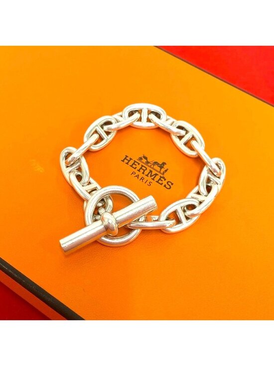 Hermes Jewelry - ★SOLD★ Hermes Chaine D'ancre GM 13 Links Bracelet Chain Bangle Silver
